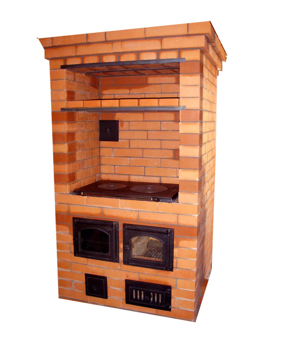 Отопительно-варочная печь шведка