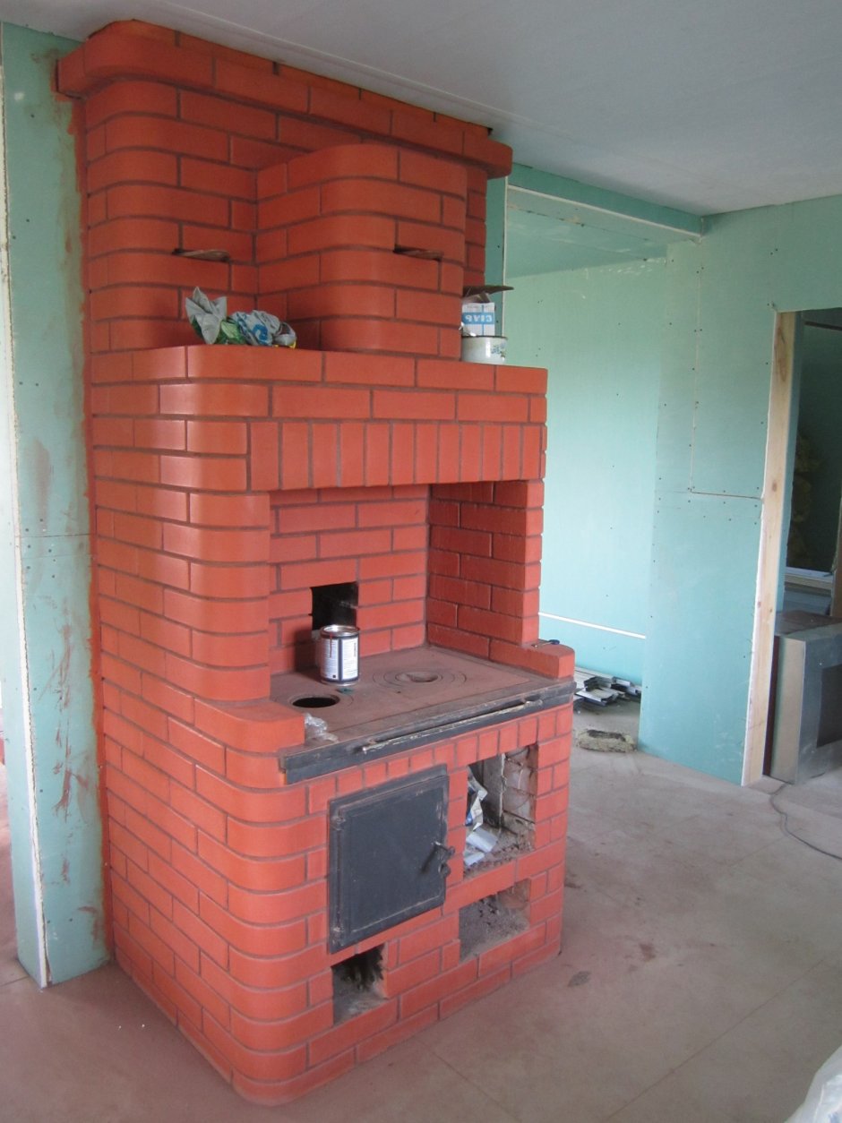 Отопительно-варочная печь из кирпича