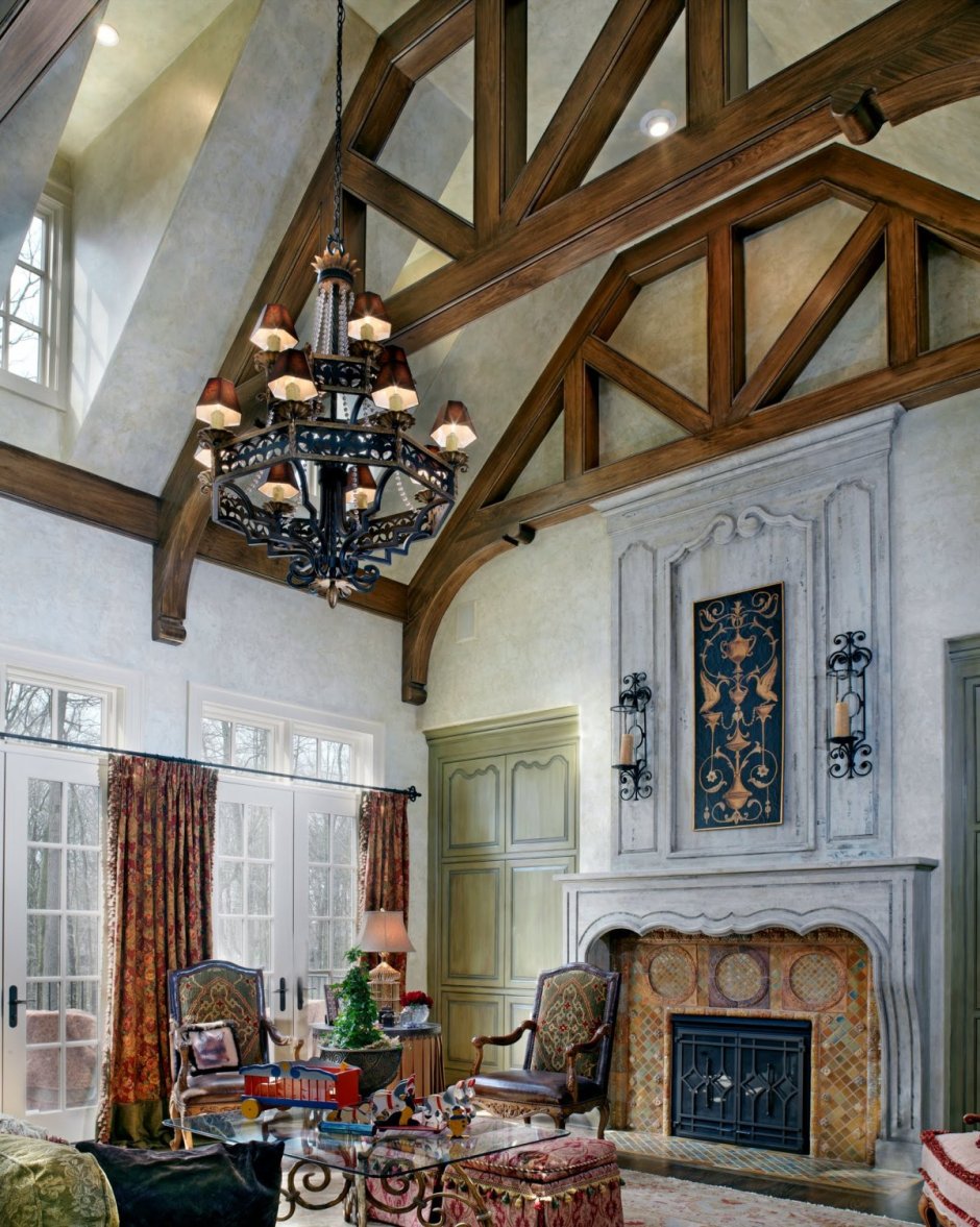 Потолок в замковом стиле