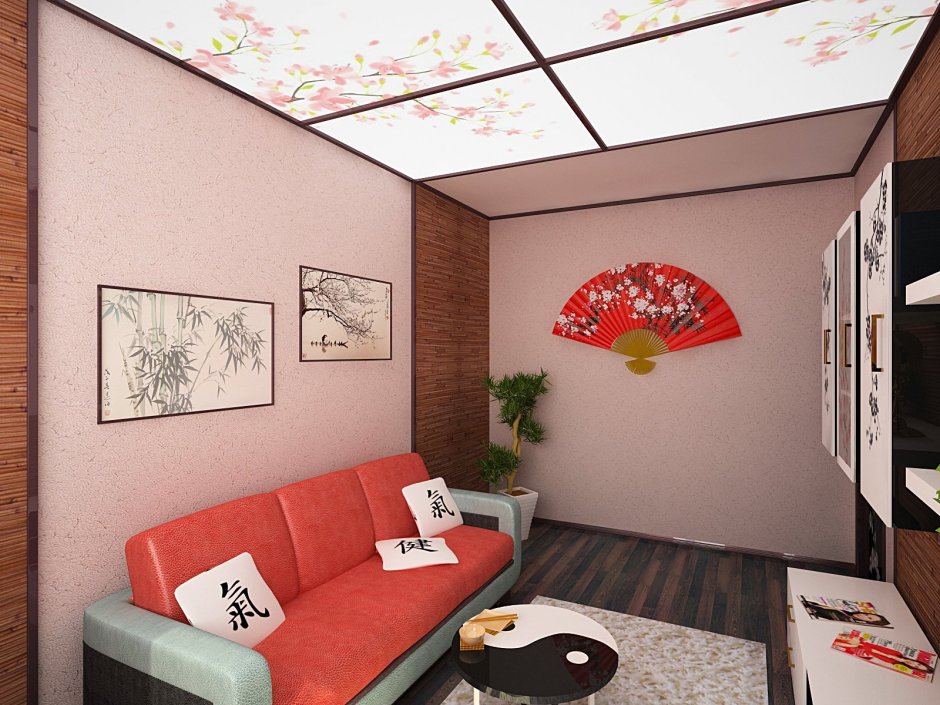 Диваны интерьера в японском стиле
