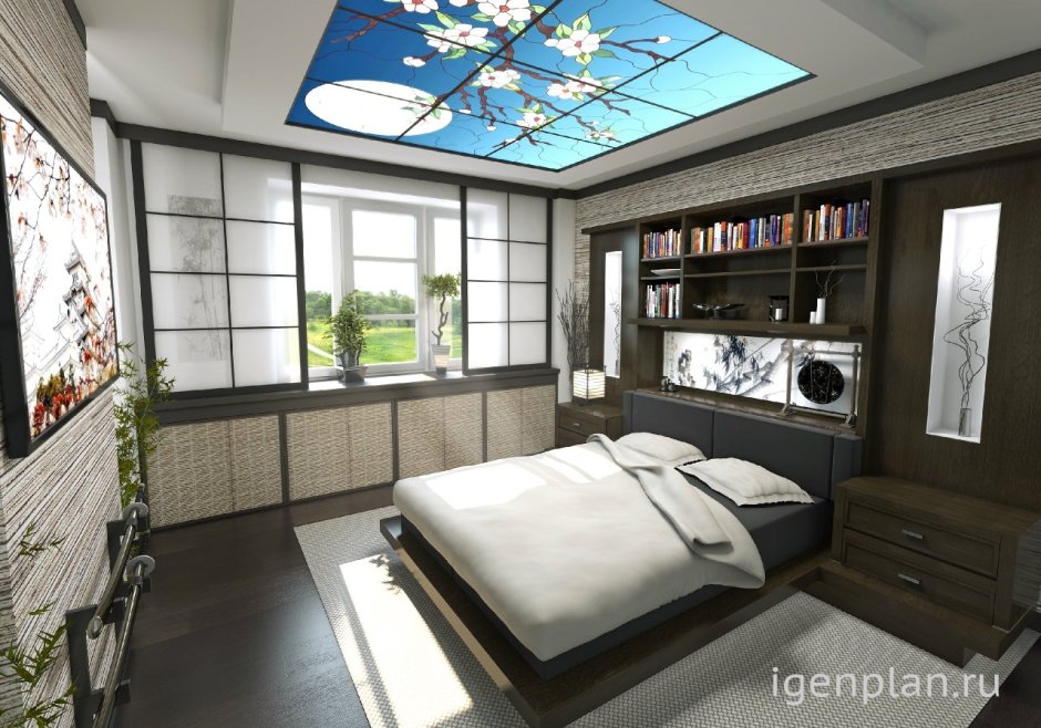 Спальня в японском стиле