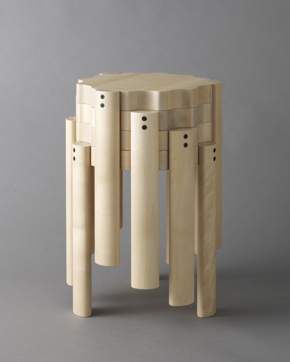 Laurel Side Table Oak & painted Cone