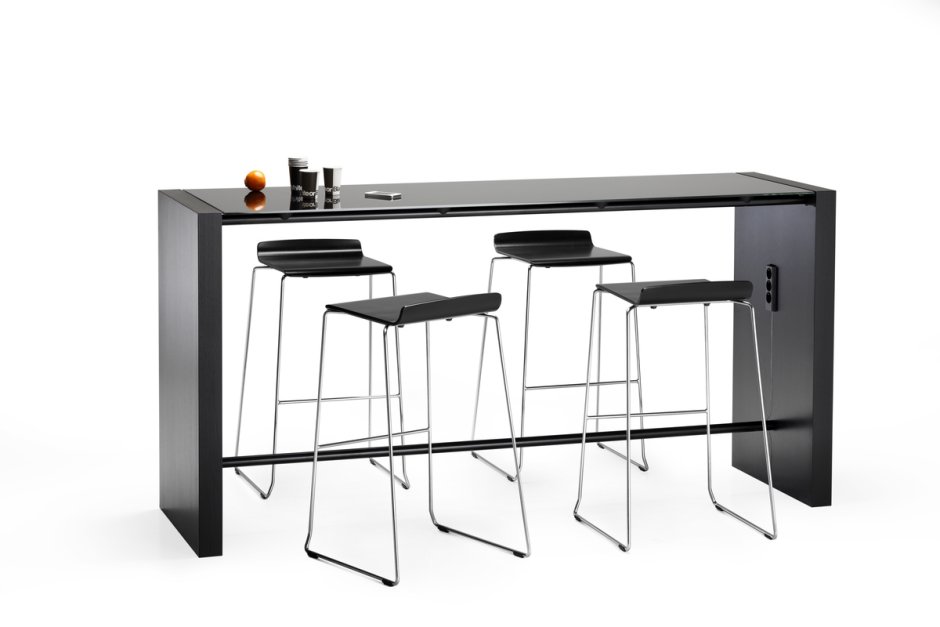 Черная барная стойка