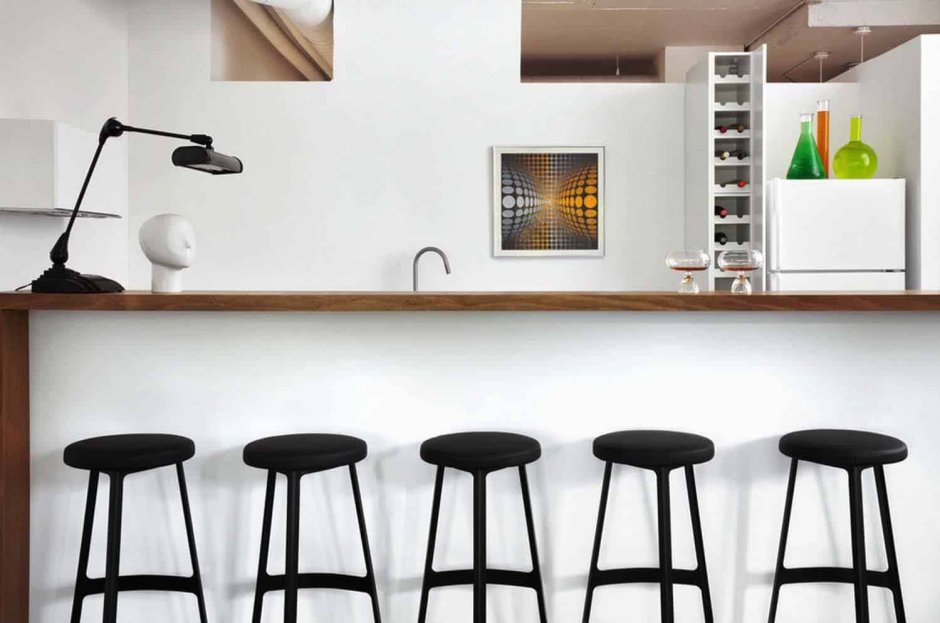 Барная стойка лофт белая