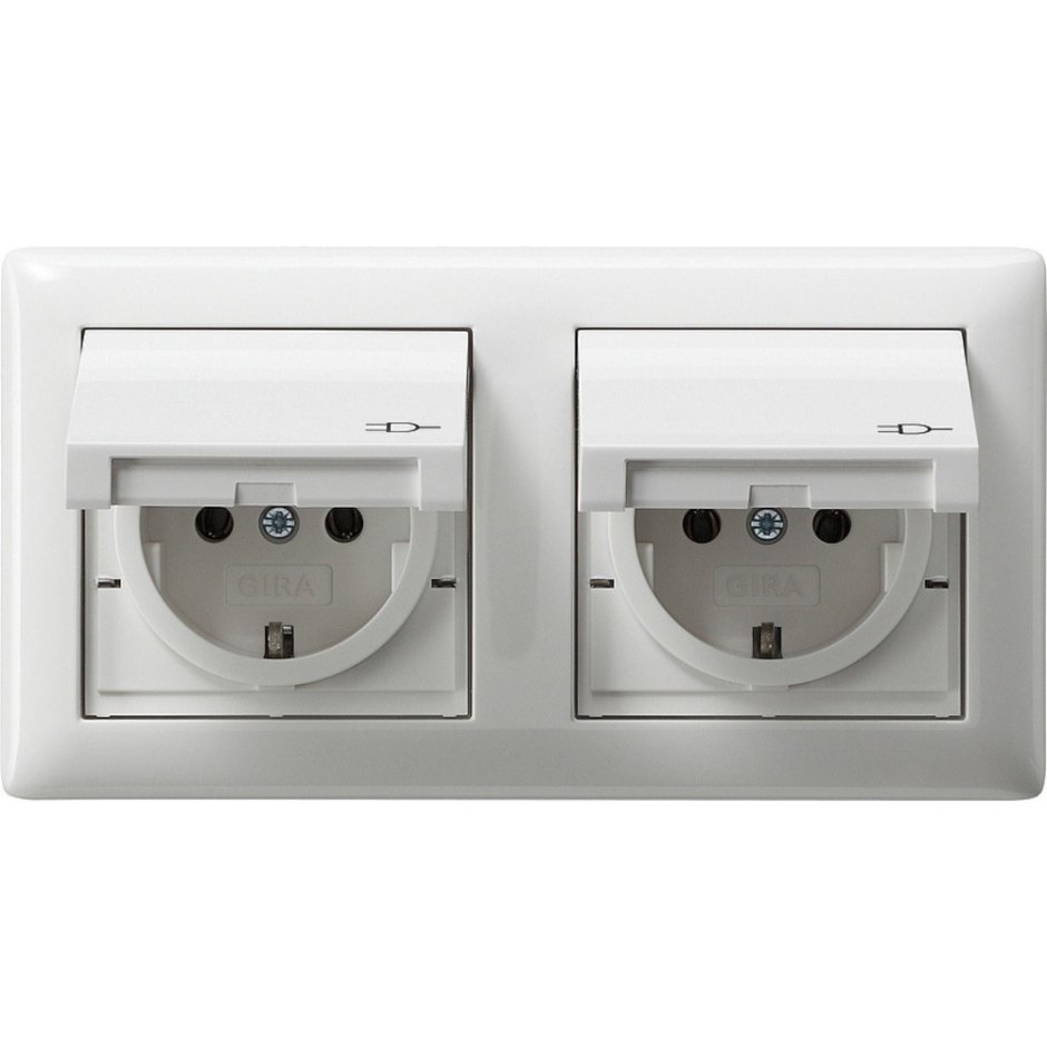 Gira розетка двойная gira System 55 Schuko