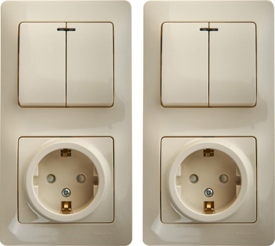 Блок комбинированный Schneider Electric Glossa gsl000276,10а, бежевый