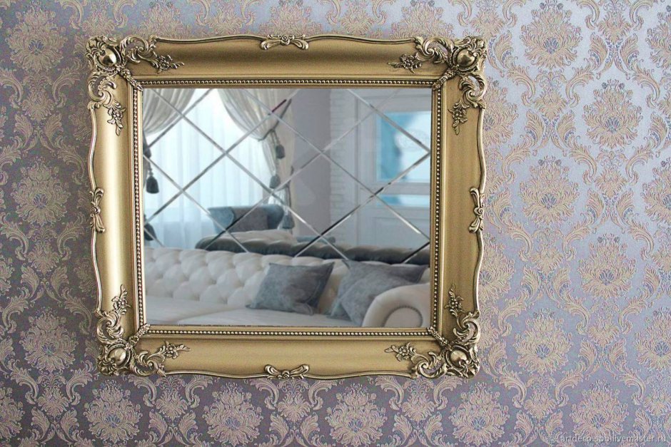 Крепим зеркало в багетную раму