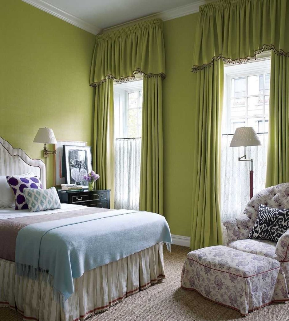 Фисташковые шторы