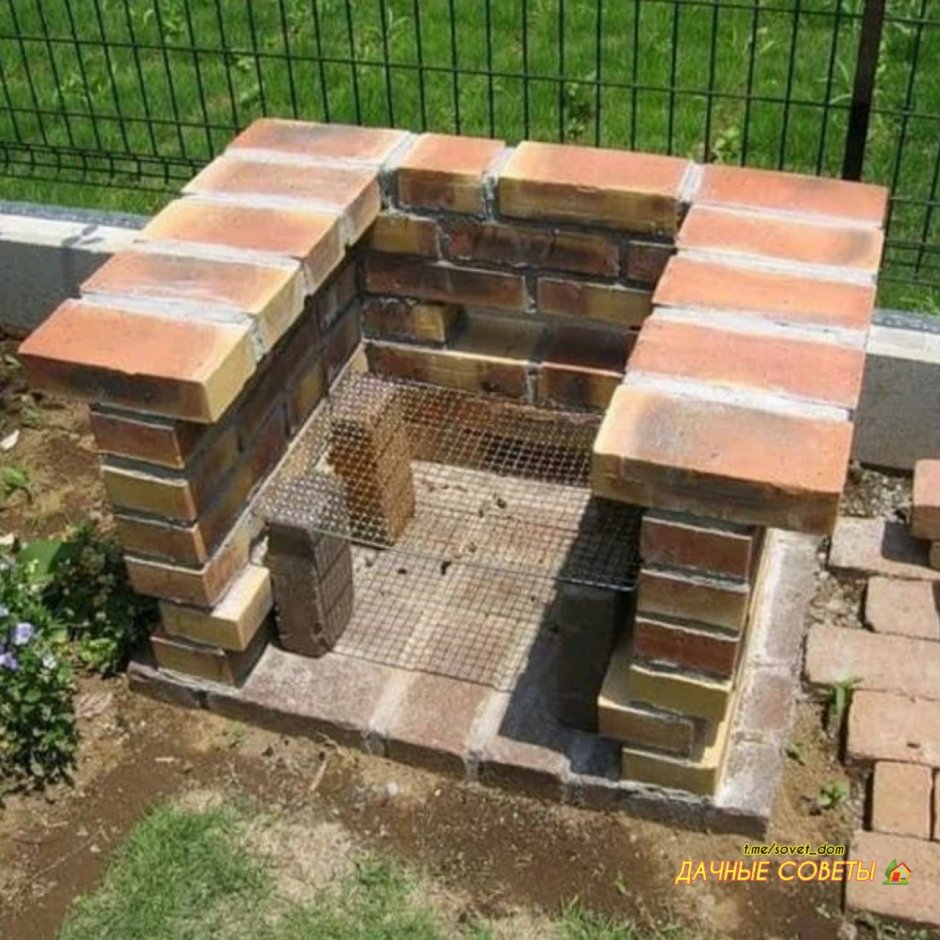 Barbecue Smoker Grill из кирпича
