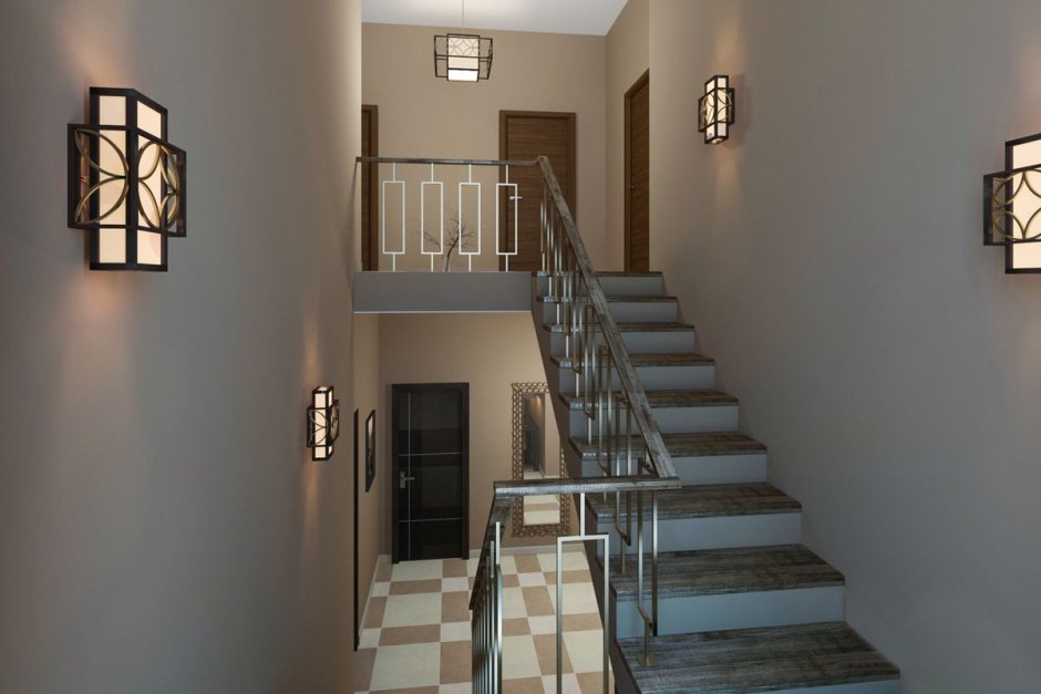 Лестничная клетка в частном доме