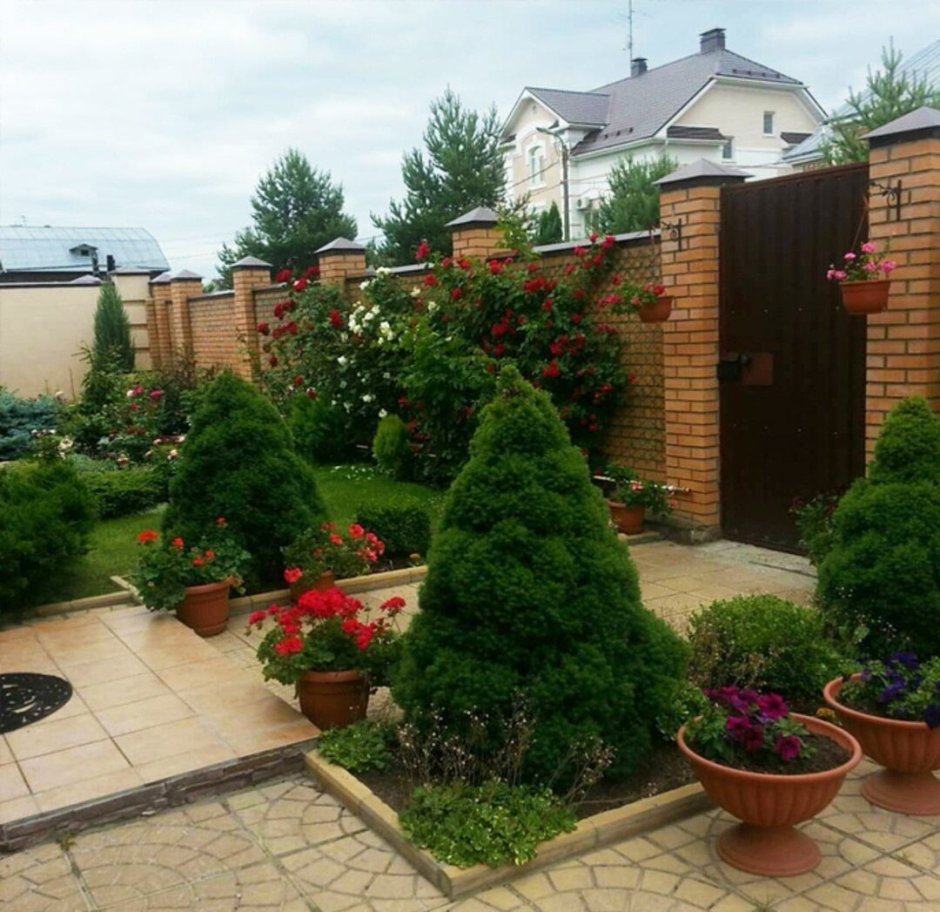 Территория перед забором