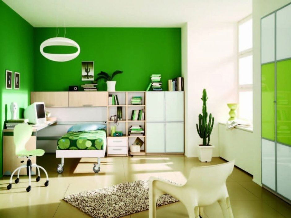 Зеленая комната для подростка