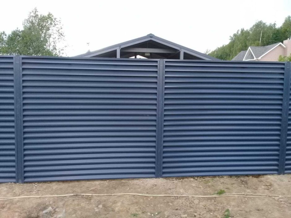 Забор цвет графит 7024