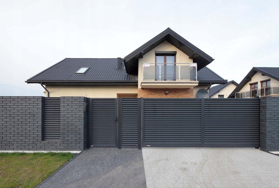 RAL 7024 серый графит забор