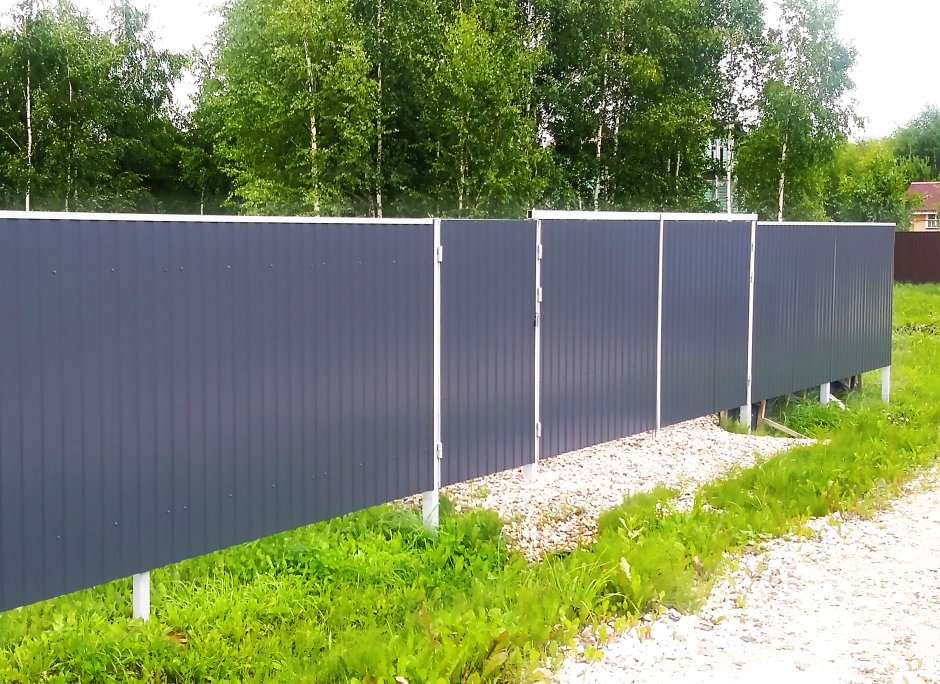 Забор графит 7024 профлист