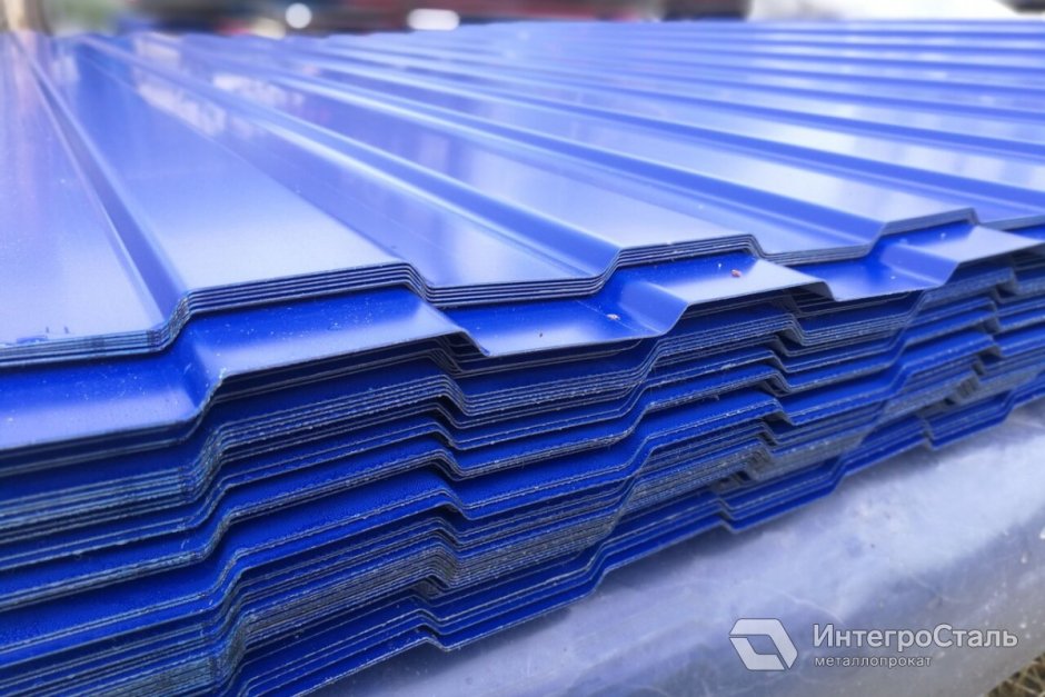 Профнастил с8 синий 5005
