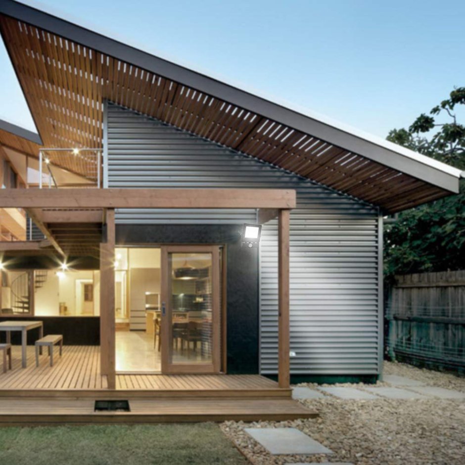 Здание с двумя односкатными кровлями