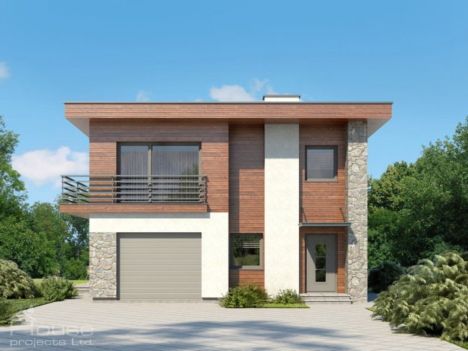 Дуплекс с односкатной крышей