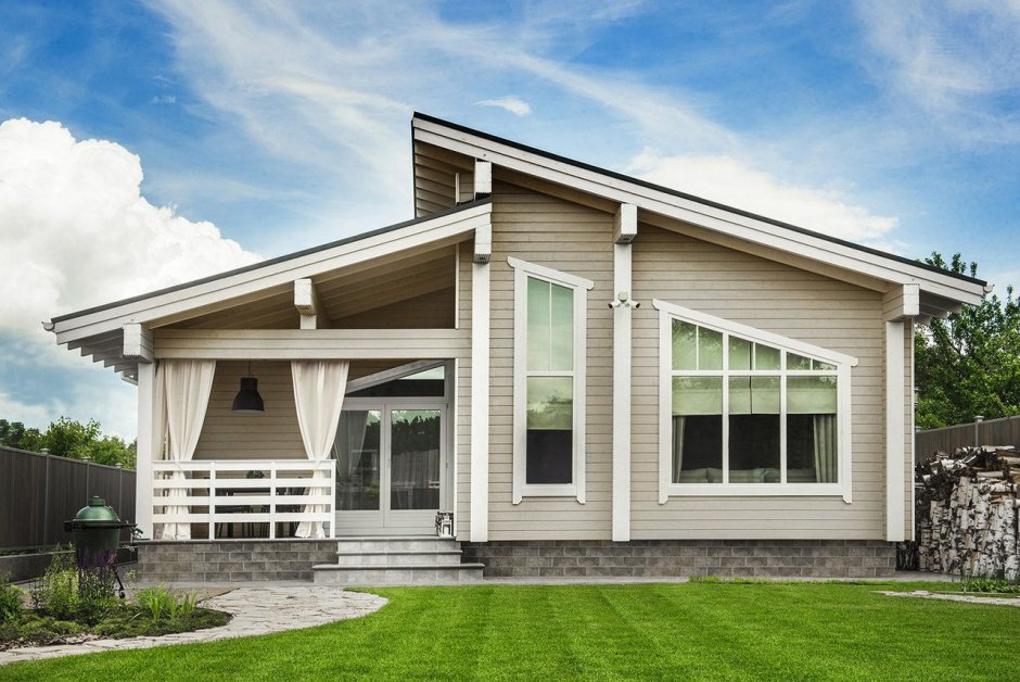 Дом Шале из клееного бруса 100кв