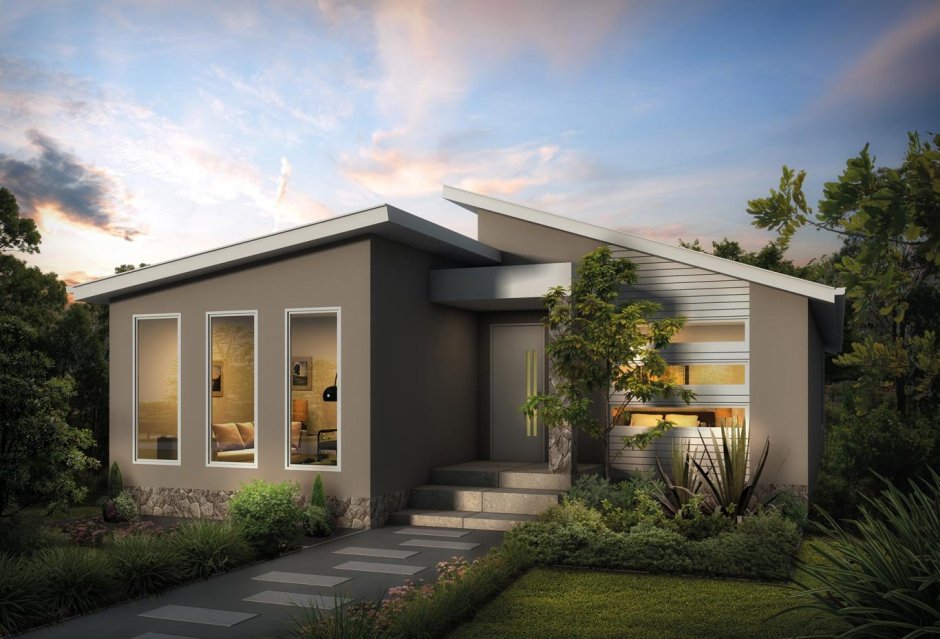 Barn House с односкатной крышей