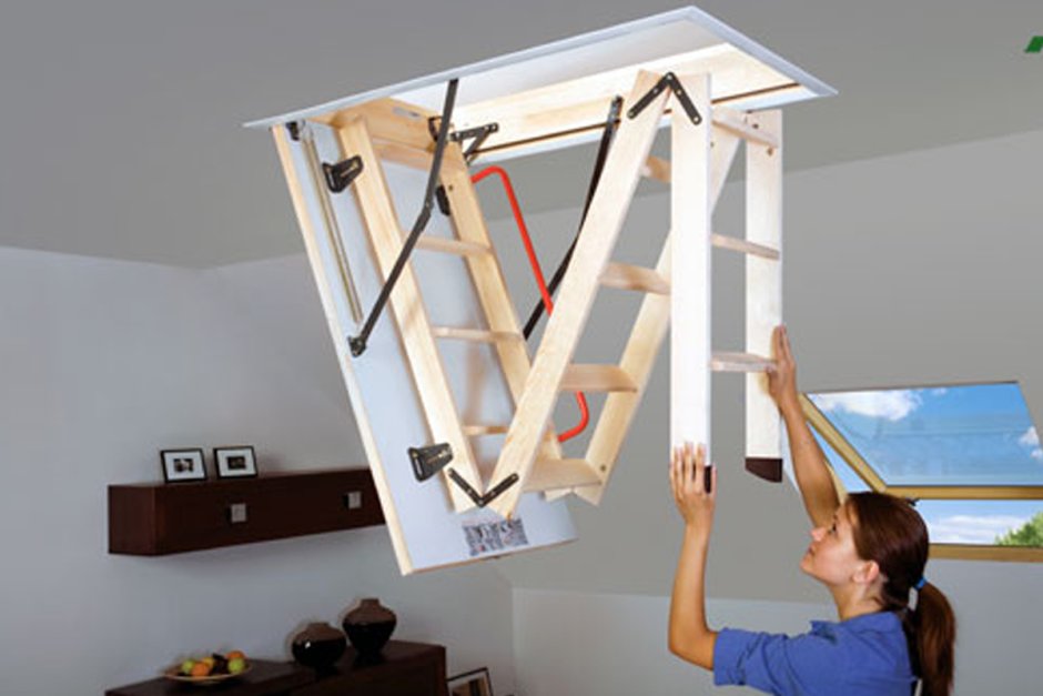 Чердачные лестницы с люком складные