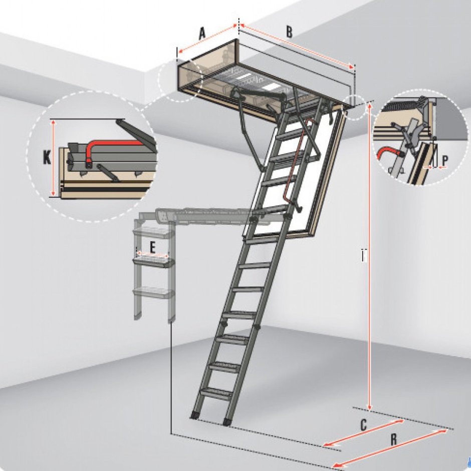 Крепление чердачной лестницы Fakro
