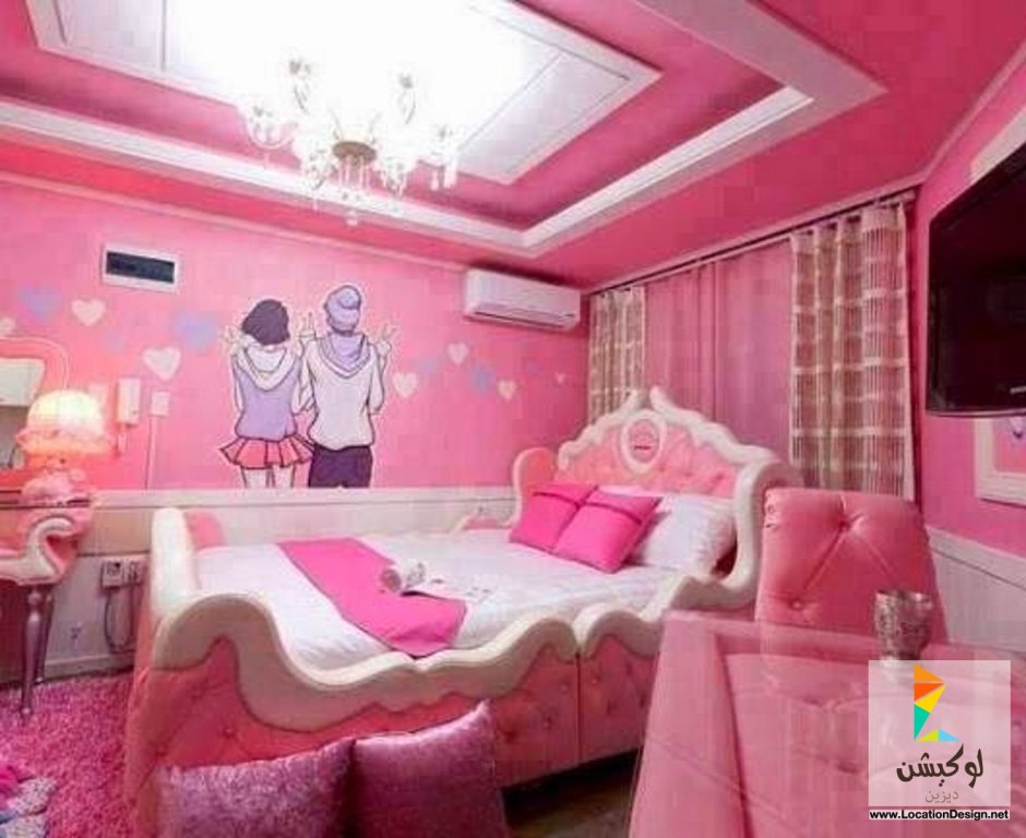 Розовая девчачья комната