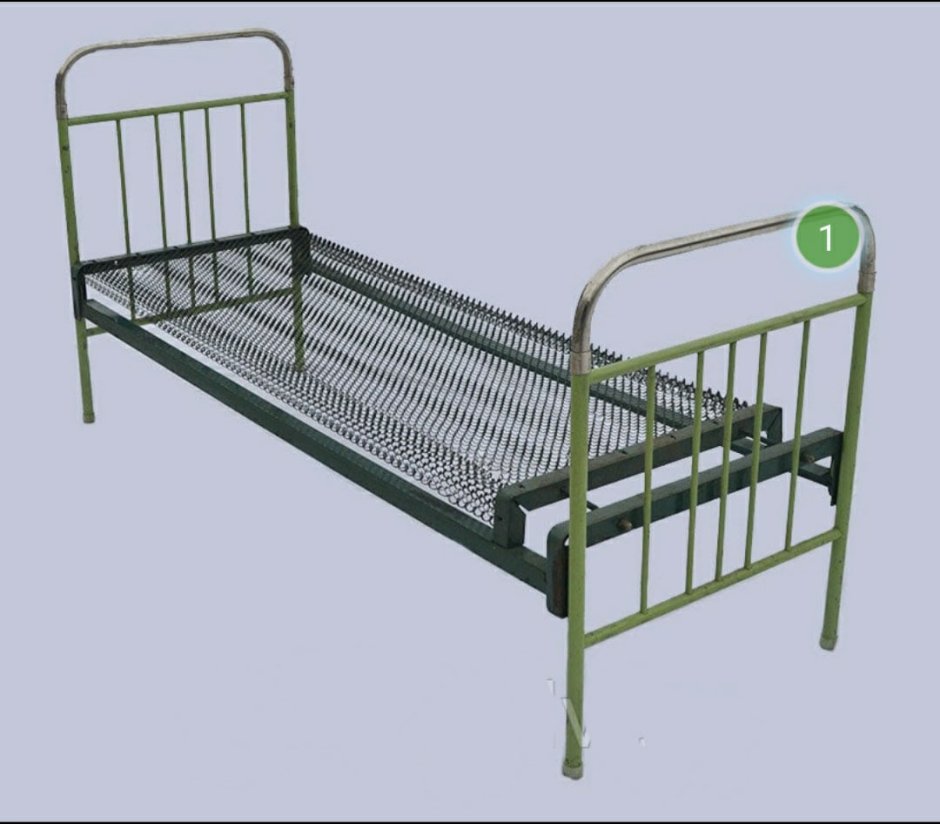 Кровать металлическая пружинная сетка 1950 80