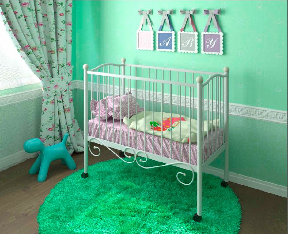 Детская кроватка металлическая