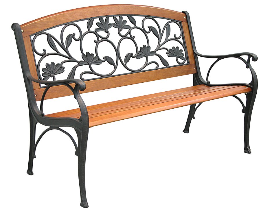 Скамьи со спинками литые