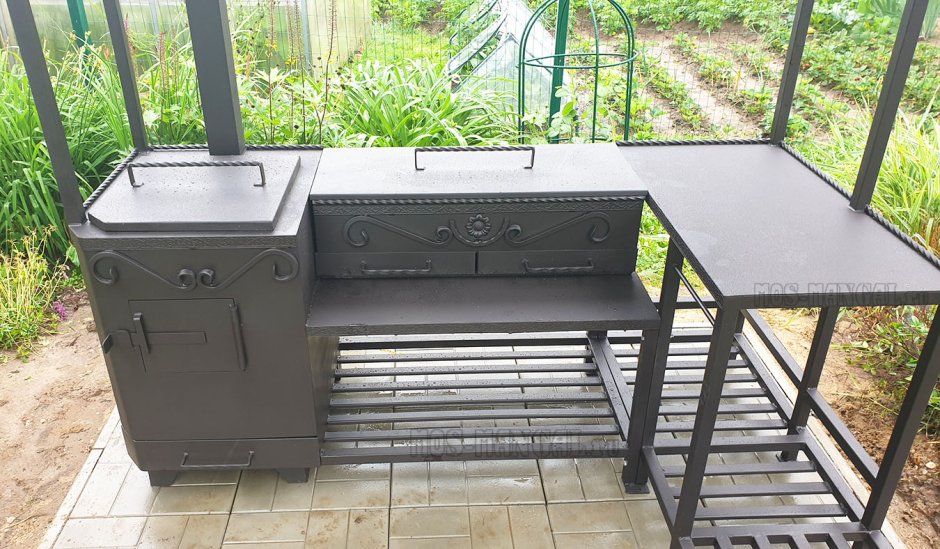 Мангальный комплекс из металла своими руками