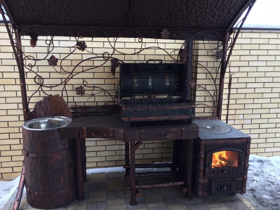 Мангал Firewood пикник 1140х370х800мм сталь 2мм