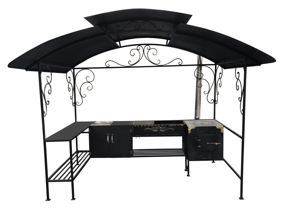 Угловой навес для мангала