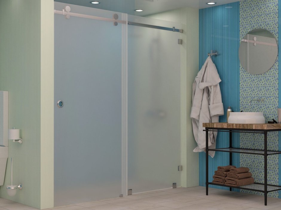 Перегородка душевая из пластика стандарт в 2000 ш 800