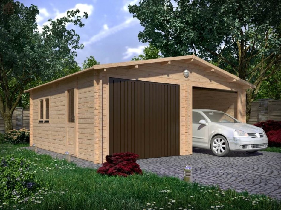 Каркасный пристрой к гаражу