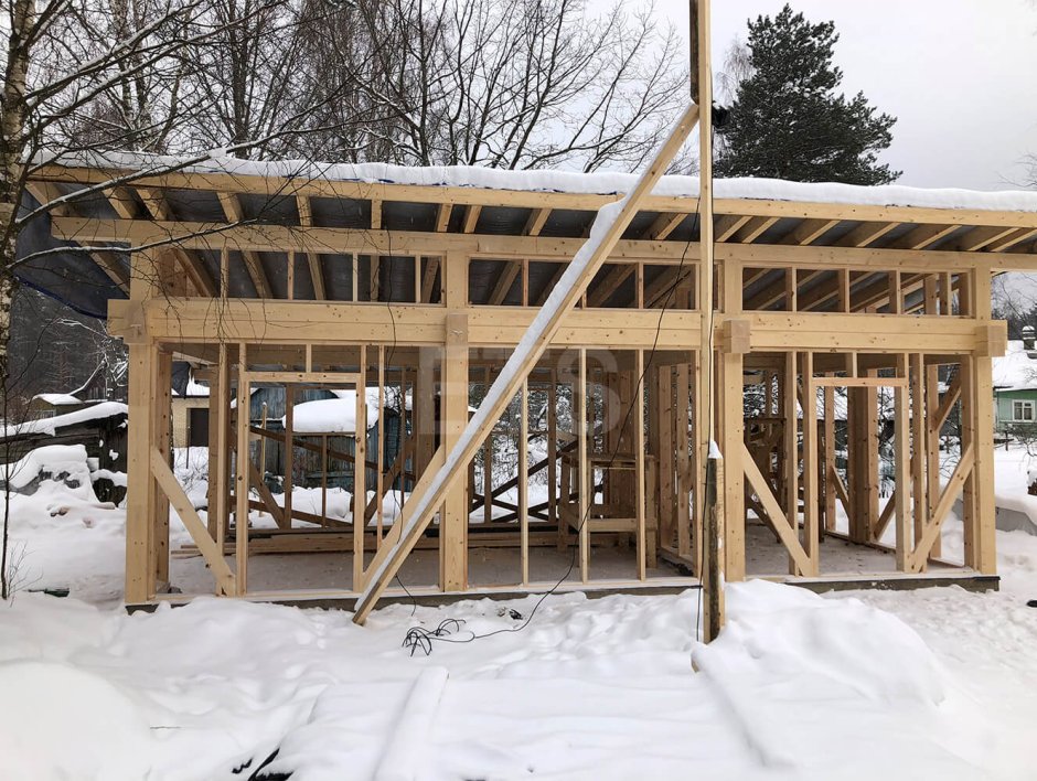 Проект деревянного каркасного гаража