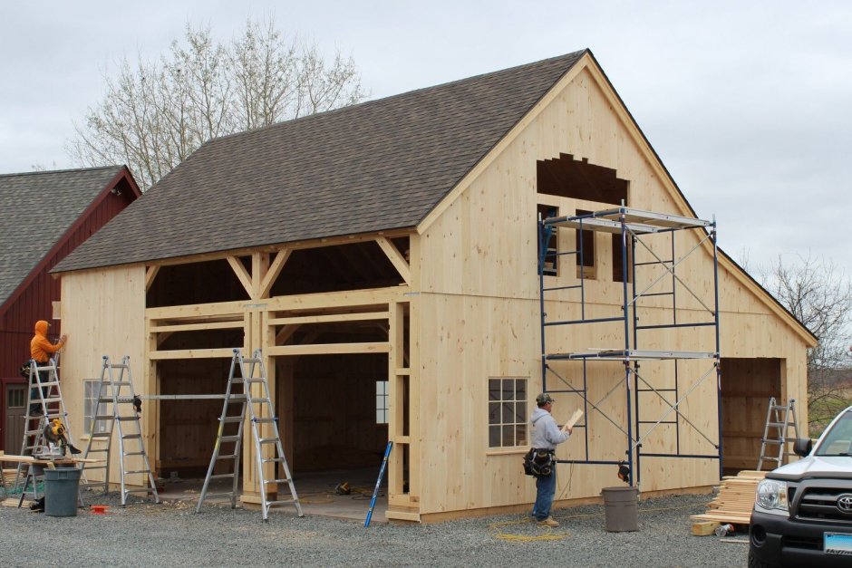 Дешевый каркасный гараж