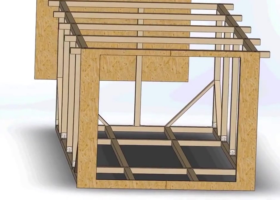 Каркасный гараж технология