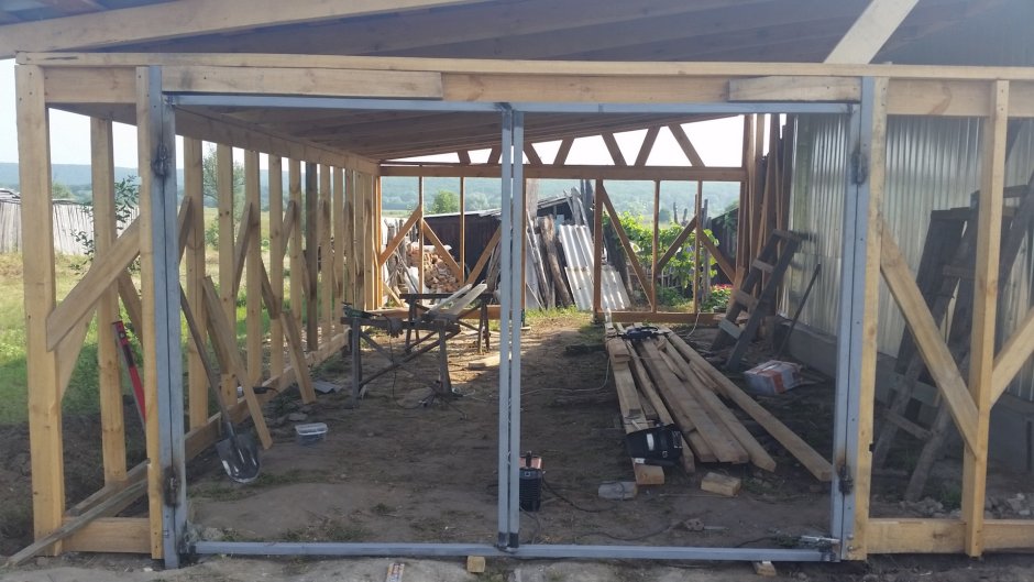 Гараж из бруса 100х100мм 5/6м