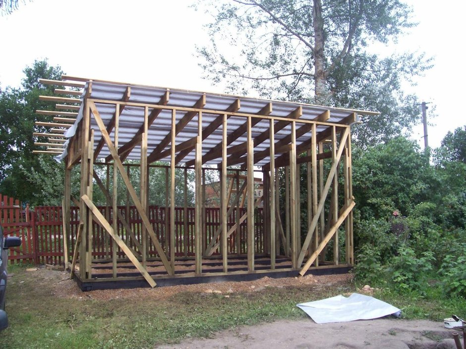 Сарай каркасник 4х6