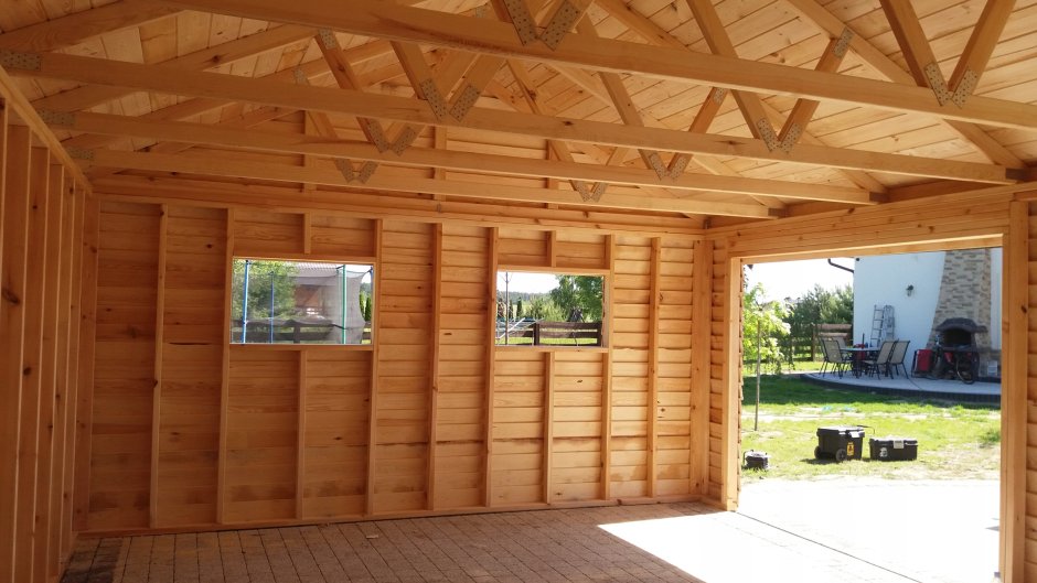 Каркасно щитовой гараж