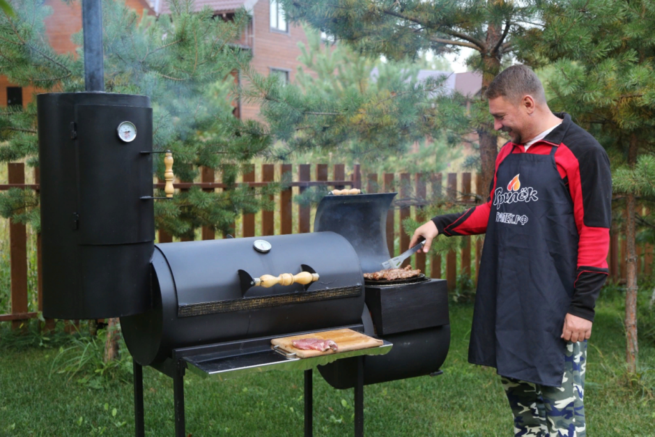 Гриль смокер паровоз казан