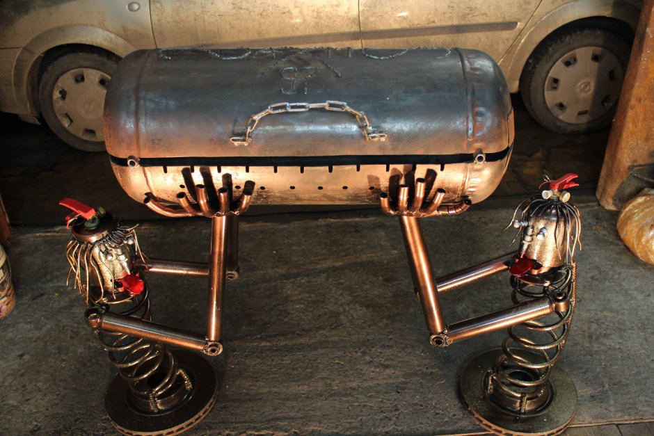 Мангал с газового баллона