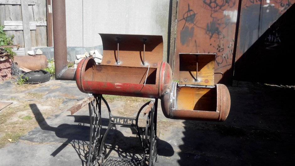 Мангал из баллона с ковшей