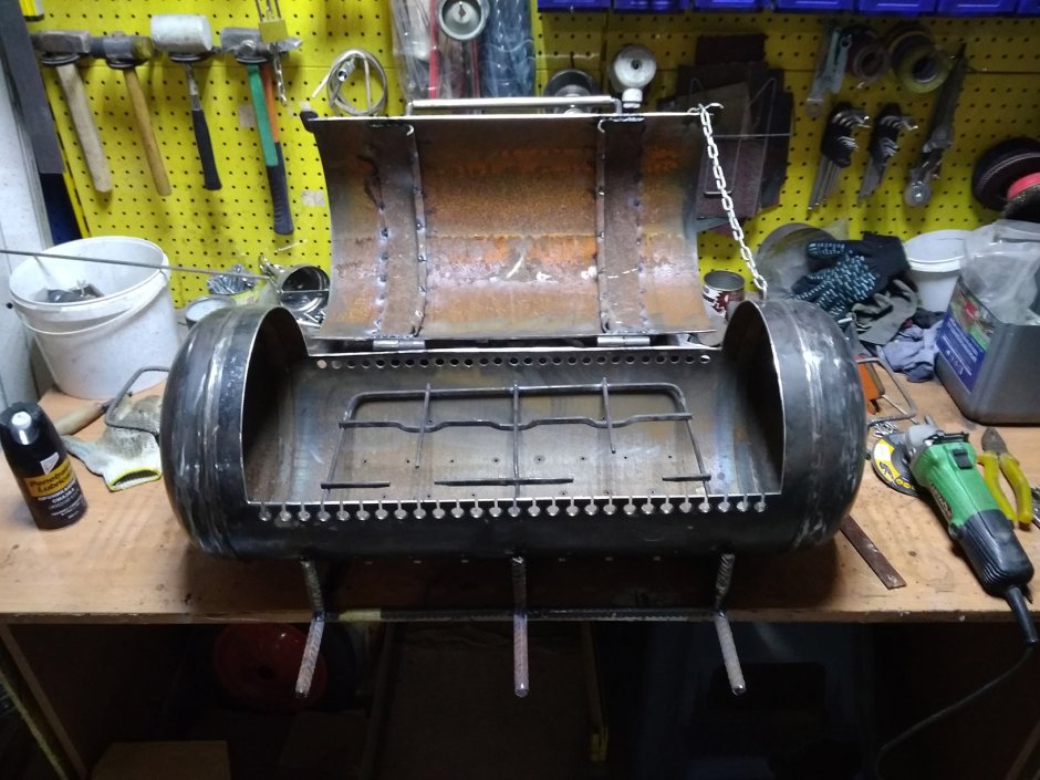 Мангал из баллона ресивера
