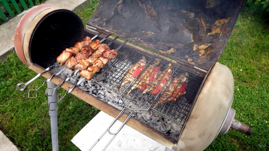 Мангал для шашлыка из казовоно бало