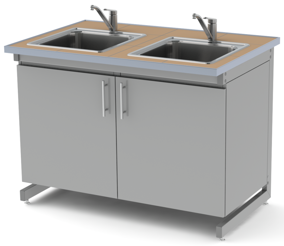 Стол лабораторный с мойкой СЛМ.02.00