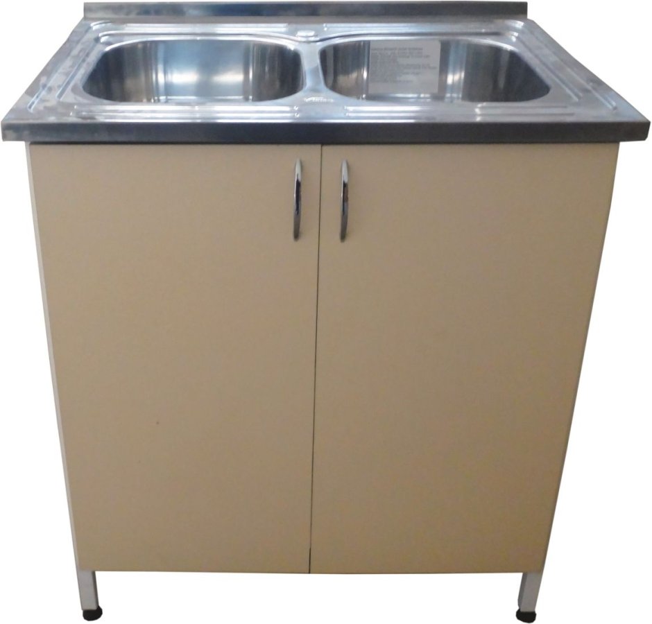Тумба медицинская со сдвоенной мойкой тм02