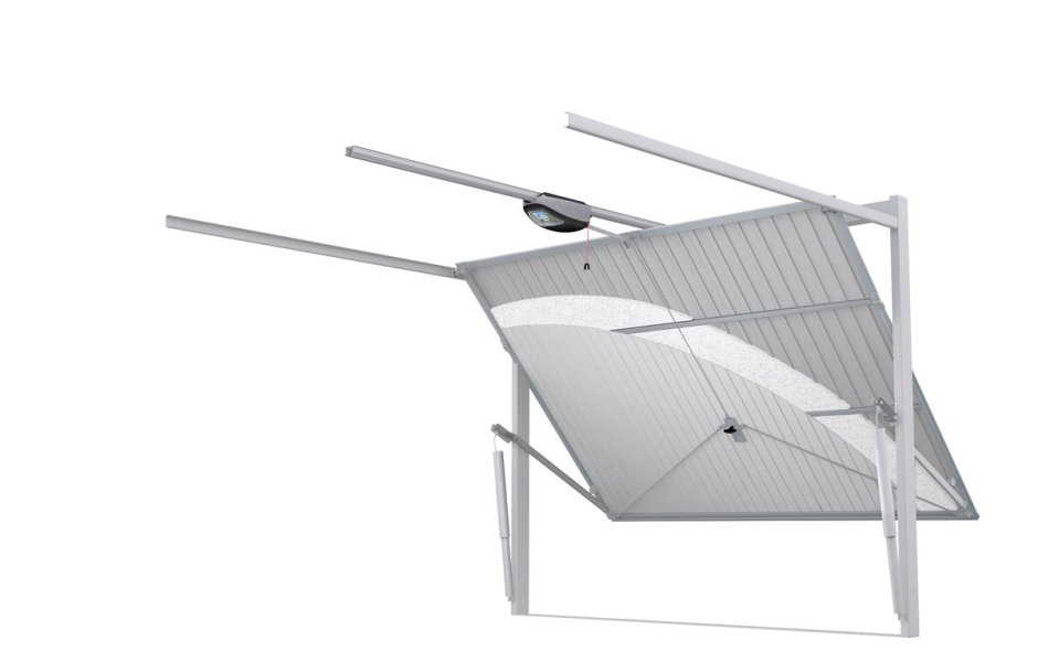 Подъемно поворотные ворота z система противовес