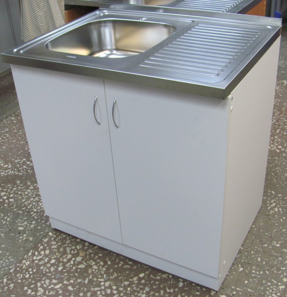 Тумба под нержавеющую мойку 50х50 белый Домино